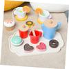 Beaupretty Wooden Pretend Play Afternoon Tea for Realistic Lightweight Teapot Educational Simulation for Tea Party and Role Play view 4