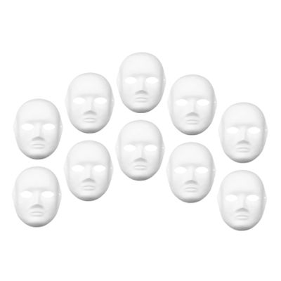 BESPORTBLE 10pcs White Paper Masquerade Masks for Women and Men Paintable DIY Cosplay Face Masks Blank to Decorate for Party Festival Halloween and Art Craft Activities