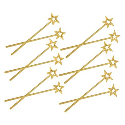 LALADEFIEE 12pcs Glitter Star Fairy Wands for Sparkling Princess Party Favors and Costume Props Versatile Indoor Outdoor Use for Birthday Wedding Cosplay