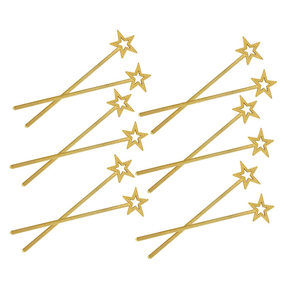 LALADEFIEE 12pcs Glitter Star Fairy Wands for Sparkling Princess Party Favors and Costume Props Versatile Indoor Outdoor Use for Birthday Wedding Cosplay