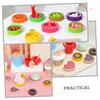 LIOOBO Wooden Pretend Play Tea Party for Realistic Miniature Afternoon Tea with Dessert Cake Educational Role Play view 4