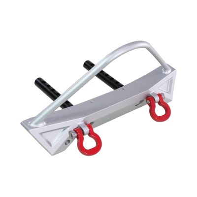 RC Upgrade Bumper Compatible with MN for MN128 1/12 RC Car Metal Front Bumper Front Anti-Collision Belt Winch Installation Hole Upgrade Parts Accessories(Silver)