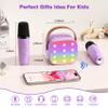 Mini Karaoke Machine with 2 Wireless Microphones, 2026 TOP Kids Portable Bluetooth Karaoke Machine for 3, 4, 5, 6, 7, 8, 9,10,11,12+Year Old, Christmas Birthday Gifts for Girls Boys Adults Home Party view 3