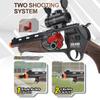 Foam Gun Revolver 2 in 1 Shotgun with 4X Scope Soft Foam Blaster Set Gift for Christmas Birthday with 60 Bullets 15 Shells Soft Bullet Revolver Foam Dart Pistol for Age 14+ (Brown) view 2