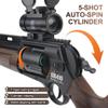 Foam Gun Revolver 2 in 1 Shotgun with 4X Scope Soft Foam Blaster Set Gift for Christmas Birthday with 60 Bullets 15 Shells Soft Bullet Revolver Foam Dart Pistol for Age 14+ (Brown) view 3