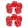 Abaodam 10pcs Transparent Red Acrylic Dice Set Rounded Corner Game Tools for Board Games Math Teaching Props Party Entertainment Educational Activities view 1