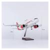 ZFQSEXTWT 1 80 for Columbia A320 Resin Large Airplane Modelwith LED Light for Display Collections Or Desk Decor Hobby Playgame Kit(Style 1 Without Light) view 4