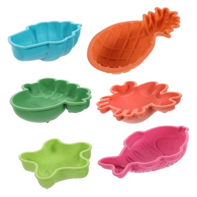Abaodam 6Pcs Beach Set for Sand Play Creative Sand Mold Dredging for Portable Lightweight Summer Beach Accessories for Boys Random Color
