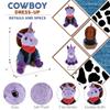DolliBu Purple Unicorn Stuffed Animal Cowboy Plush with Name Personalization - Western-Themed Unicorn Plush with Cute Cowboy Costume Denim Shirt Vest, Bandana, Leather Pants, and Hat - 9 Inches view 4