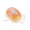 BCOATH 50pcs Mini Resin Simulated Coconut Bread Models Realistic Miniature Bakery Decor for Dollhouse Kitchen Portable DIY Food for Home Craft Display view 2