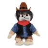 DolliBu Squirrel Monkey Stuffed Animal Cowboy Plush with Name Personalization - Western-Themed Monkey Plush with Cute Cowboy Costume Denim Shirt Vest, Bandana, Leather Pants, and Hat - 12.5 Inches view 1