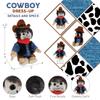 DolliBu Squirrel Monkey Stuffed Animal Cowboy Plush with Name Personalization - Western-Themed Monkey Plush with Cute Cowboy Costume Denim Shirt Vest, Bandana, Leather Pants, and Hat - 12.5 Inches view 4