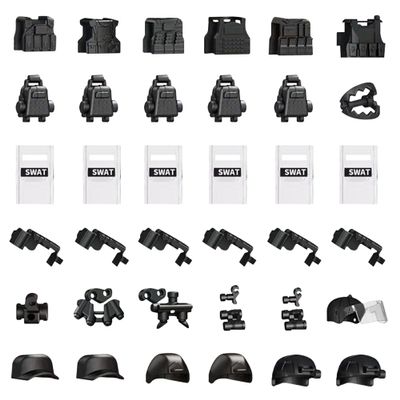 HIMIRICH Military Weapons Pack, Classic Building Block Military Toy Accessories Hat, 36 Piece Army Figure Accessory Combo, Compatible with Major Brands