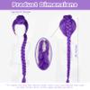 ONLOOKERS 23/35 Inches Long Purple Braided Wig, Girls Anime Cosplay Hair Extensions for Halloween Costume Party (Purple, 35 Inch) view 2