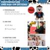 DolliBu Sitting Wolf Stuffed Animal Cowboy Plush with Name Personalization - Western-Themed Wolf Plush with Cute Cowboy Costume Denim Shirt Vest, Bandana, Leather Pants, and Hat - 9 Inches view 3