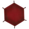 Abaodam Foldable Hexagonal Dice Tray with PU Velvet Surface Portable Thickened Dice Holder and Storage Box for Tabletop Games Capacity Elegant Dark Red Design and Practical view 1