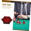 Abaodam Foldable Hexagonal Dice Tray with PU Velvet Surface Portable Thickened Dice Holder and Storage Box for Tabletop Games Capacity Elegant Dark Red Design and Practical view 2