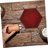 Abaodam Foldable Hexagonal Dice Tray with PU Velvet Surface Portable Thickened Dice Holder and Storage Box for Tabletop Games Capacity Elegant Dark Red Design and Practical view 3