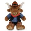 DolliBu Texas Longhorn Stuffed Animal Cowboy Plush with Name Personalization - Western-Themed Longhorn Plush with Cute Cowboy Costume Denim Shirt Vest, Bandana, Leather Pants, and Hat - 9 Inches view 1