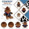 DolliBu Texas Longhorn Stuffed Animal Cowboy Plush with Name Personalization - Western-Themed Longhorn Plush with Cute Cowboy Costume Denim Shirt Vest, Bandana, Leather Pants, and Hat - 9 Inches view 3