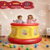 All-in-1 Inflatable Bounce House with 55 Balls for Toddlers 1-4, Playpen, Ball Pit and Trampoline, Thickened Matte PVC, Safety Net, 3-Min Setup with Air Pump for Kids Indoor and Outdoor Play(51'') view 4