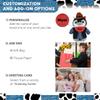 DolliBu Grey Penguin Stuffed Animal Cowboy Plush with Name Personalization - Western-Themed Penguin Plush with Cute Cowboy Costume Denim Shirt Vest, Bandana, Leather Pants, and Hat - 9 Inches view 3