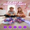 MAGTHIC Remote Control Car 1:18 Pink Unicorn Monster Truck 360 Spin-Dance Light Music with Spray, 2.4 GHz 4WD 120 Min Runtime Off-Road for Indoor & Outdoor Fun Toy Birthday Gifts for Girls Age 3+ view 2