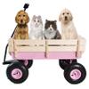 Big Foot All-Terrain Kids & Pet Wagon with Air-Filled Tires - Heavy-Duty Steel Pull Cart, 176LB Capacity, Removable Wooden Panels for Beach, Camping, Backyard & Outdoor Adventures, Pink view 1