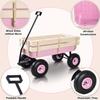 Big Foot All-Terrain Kids & Pet Wagon with Air-Filled Tires - Heavy-Duty Steel Pull Cart, 176LB Capacity, Removable Wooden Panels for Beach, Camping, Backyard & Outdoor Adventures, Pink view 4