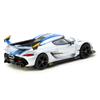 1:64 Diecast Model Car Compatible with Koenigsegg Jesko Attack Silver Limited Edition by Tarmac Works T64G-TL052-SL view 2