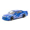 1:64 Diecast Model Car Compatible with Toyota Mark II JZX100 Blue Metallic Vertex Limited Edition by Tarmac Works T64G-024-BL view 1
