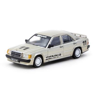 1:64 Diecast Collectibles Model Car Compatible with Mercedes-Benz 190 E 2.3-16 Race of Champion 1984 Ayrton Senna Limited Edition by Tarmac Works T64G-047-84ROC11