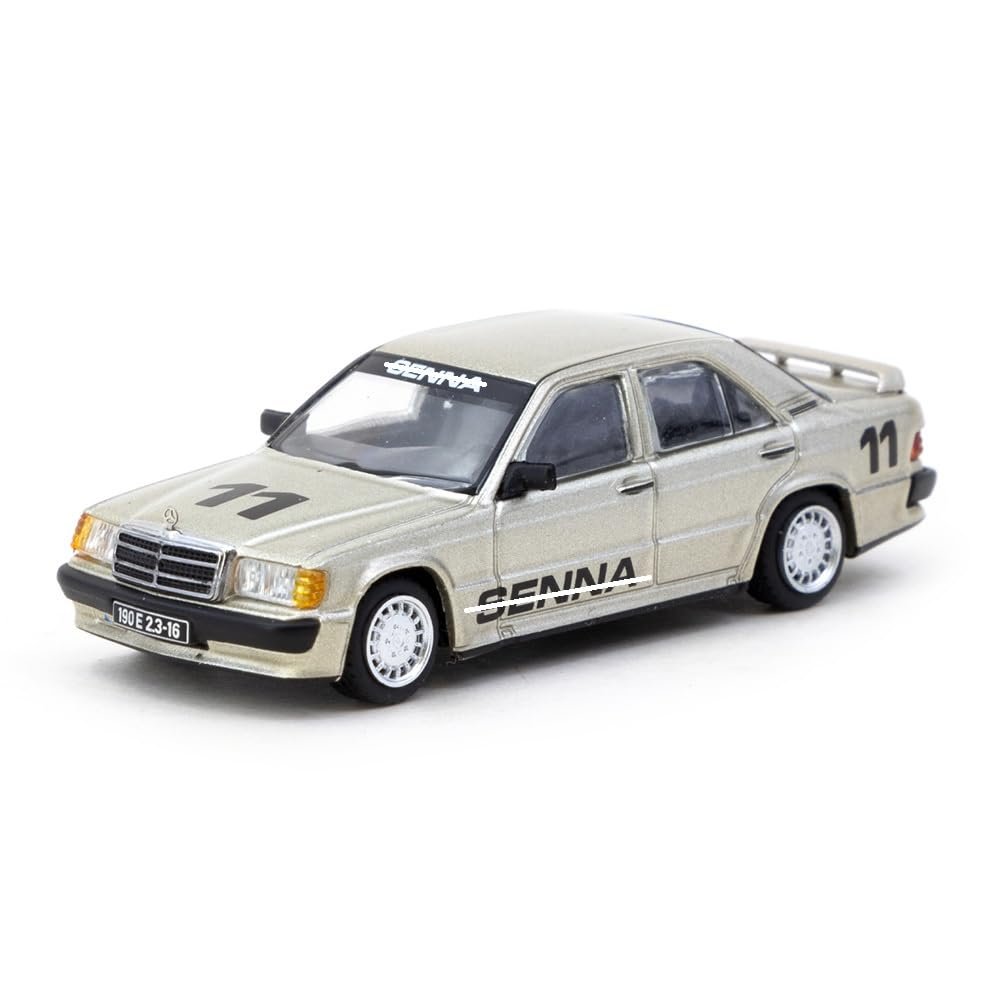 1:64 Diecast Collectibles Model Car Compatible with Mercedes-Benz 190 E 2.3-16 Race of Champion 1984 Ayrton Senna Limited Edition by Tarmac Works T64G-047-84ROC11