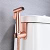 Handheld Bidet Sprayer for Toilet Stainless Steel Cloth Diaper Sprayer with Adjustable Water Pressure Nozzle (Rose Gold + Metal) view 3