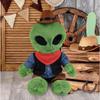 DolliBu Alien Stuffed Doll Cowboy Plush with Name Personalization - Western-Themed Alien Plush with Cute Cowboy Costume Denim Shirt Vest, Bandana, Leather Pants, and Hat - 11 Inches view 2