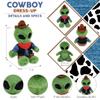 DolliBu Alien Stuffed Doll Cowboy Plush with Name Personalization - Western-Themed Alien Plush with Cute Cowboy Costume Denim Shirt Vest, Bandana, Leather Pants, and Hat - 11 Inches view 3