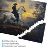 BEAROWL White Horse Knight Wooden Jigsaw Puzzle, 1000 PcsGazing Upon The Sunset SceneWonderful ImaginationEntertainment Games for Adults to Relieve Work PressureExercise Your Hands-On Skills view 2
