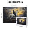 BEAROWL White Horse Knight Wooden Jigsaw Puzzle, 1000 PcsGazing Upon The Sunset SceneWonderful ImaginationEntertainment Games for Adults to Relieve Work PressureExercise Your Hands-On Skills view 4