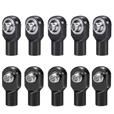 Rc Parts For Slash For Rustler For Revo For Telluride For Stampede 1/10 10PCS M3 Ball Head Aluminum Rod Ends Link Tie Joint Parts(Black)