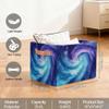 Myfsucce Foldable Fabric Storage Bins 2 Pc Set, Bluepurple Galaxy Polyester Canvas Closet Storage Bins with Handles, 15x11x9.5 Inches view 2