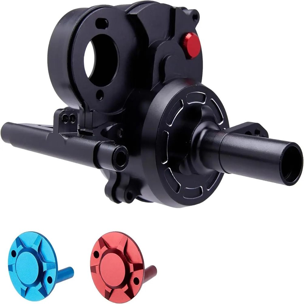 Aluminum Gearbox Gear Case Rear Axle Kit for Ta-Miya CW-01(Black)