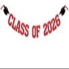 2026 Graduation Decorations - Red Glitter Class of 2026 Banner, We are So Proud of You, Congrats Grad 2026, 2026 Graduation Party Decorations (Pre-Assembly) (Red) view 1