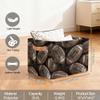 Myfsucce Foldable Fabric Storage Bins 1 Pc, Vintage Footballs Pattern Polyester Canvas Closet Storage Bins with Handles, 15x11x9.5 Inches view 2