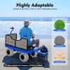 9" Balloon Wheels Beach Cart Tires, Replacement Big Sand Wheels for Beach Buggy, Kayak Trolley, Canoe Dolly, Rolling Walker, Garden Cart, Wheelchair, Sand Wagon, 2 Pack view 2