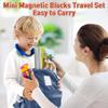 70PCS Magnetic Blocks Travel Toys for Kids with Iron Box, Mini Building Blocks for Boys Girls Ages 3 4 5 6 7 8, Portable Magnet Cubes STEM Travel Essential Toys for Toddlers Christmas Birthday Gifts view 2