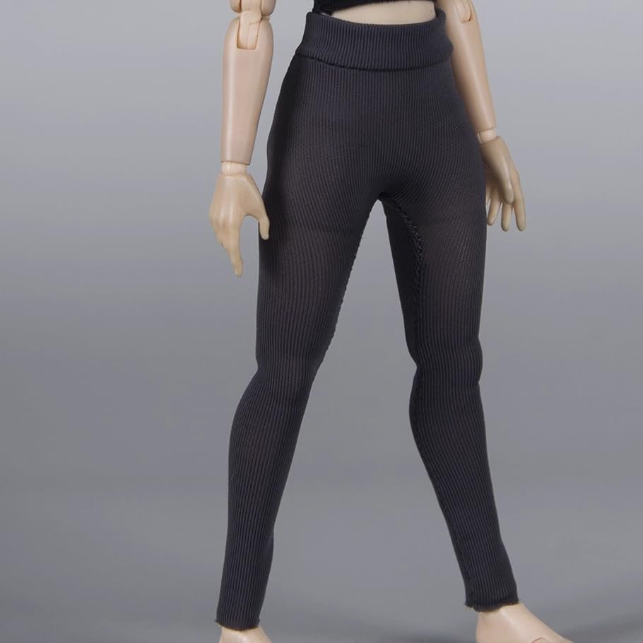 1/12 Scale Female Leggings Yoga Pants Stretchy Pants High Waist Bottoms Clothing for 6-inches Action Figure Body, 1/6 Female Sports Stretch Sportswear Pants Clothing (deep Grey)