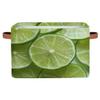 Myfsucce Foldable Fabric Storage Bins 1 Pc, Lime Slices Pattern Polyester Canvas Closet Storage Bins with Handles, 15x11x9.5 Inches view 1