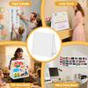 AKAYOK Foldable Felt Board - Double-Sided Flannel Story Board for Preschool Learning, Interactive Storytelling & Play | 13" x 12" Portable Felt Play Board for Home & Classroom UseWhite view 2