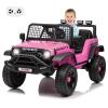 12V Ride on Car for 3+, Kids Electric Vehicles with Remote Control Riding Toy Extra Wide Seat and Legroom for Toddlers with Safety Belt, 3 Speeds, LED Light, Music, USB for Children 3-6 Years,Pink view 1