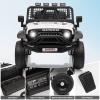 12V Ride on Car for 3+, Kids Electric Vehicles with Remote Control Riding Toy Extra Wide Seat and Legroom for Toddlers with Safety Belt, 3 Speeds, LED Light, Music, USB for Children 3-6 Years, White view 2